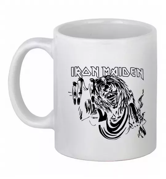 Чашка керамическая Iron Maiden малюнок Белый фото