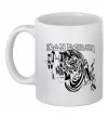Чашка керамическая Iron Maiden малюнок Белый фото