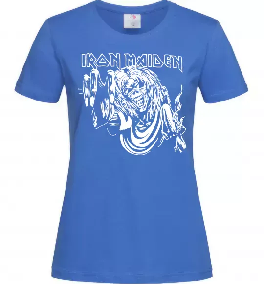 Женская футболка Iron Maiden малюнок Ярко-синий фото