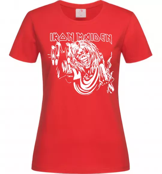 Женская футболка Iron Maiden малюнок Красный фото