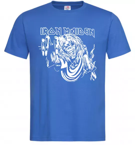 Мужская футболка Iron Maiden малюнок Ярко-синий фото
