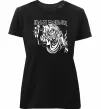 Женская премиум футболка Iron Maiden малюнок Черный фото