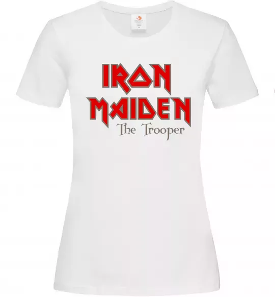 Женская футболка Iron Maiden The trooper Белый фото