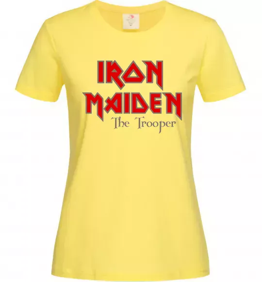 Женская футболка Iron Maiden The trooper Лимонный фото