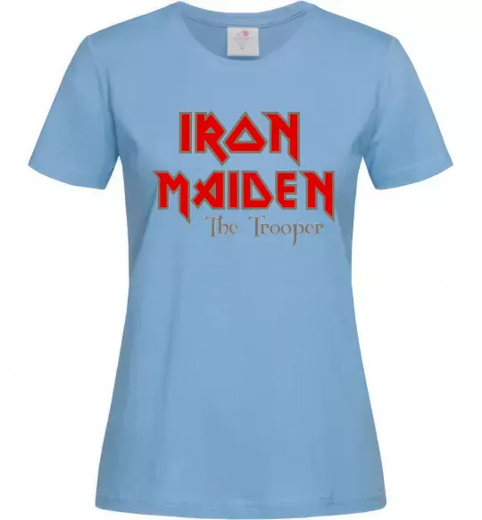 Женская футболка Iron Maiden The trooper Голубой фото