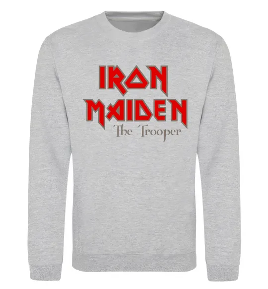 Свитшот Iron Maiden The trooper Серый меланж фото