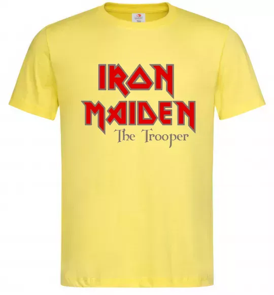 Мужская футболка Iron Maiden The trooper Лимонный фото