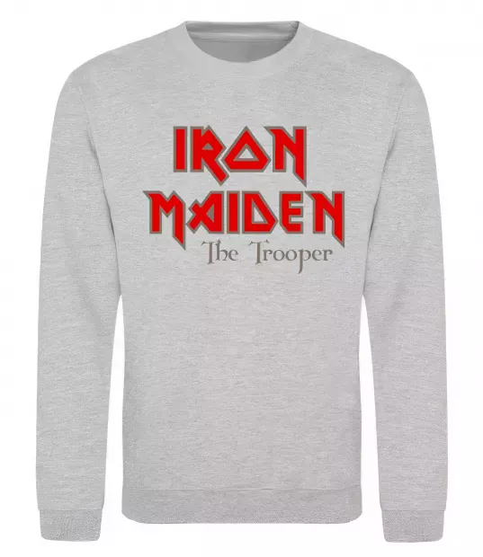 Свитшот Iron Maiden The trooper Серый меланж фото