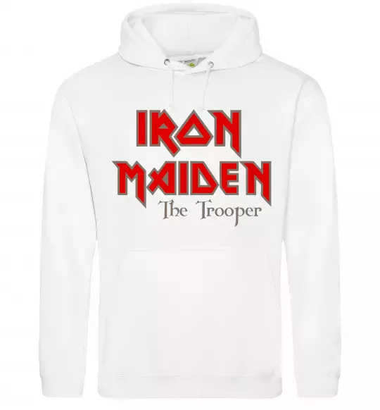 Мужская толстовка (худи) Iron Maiden The trooper Белый фото