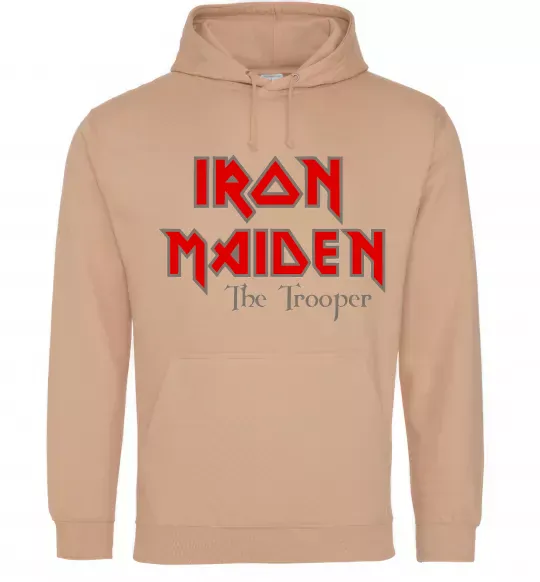 Мужская толстовка (худи) Iron Maiden The trooper Песочный фото