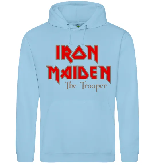 Мужская толстовка (худи) Iron Maiden The trooper Голубой фото