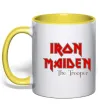 Чашка з кольоровою ручкою Iron Maiden The trooper Лимонний фото