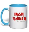 Чашка с цветной ручкой Iron Maiden The trooper Голубой фото