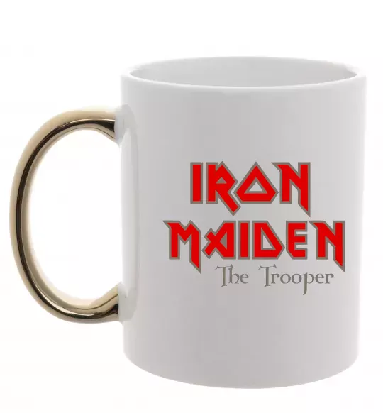 Чашка с цветной ручкой Iron Maiden The trooper Золото фото