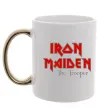 Чашка с цветной ручкой Iron Maiden The trooper Золото фото