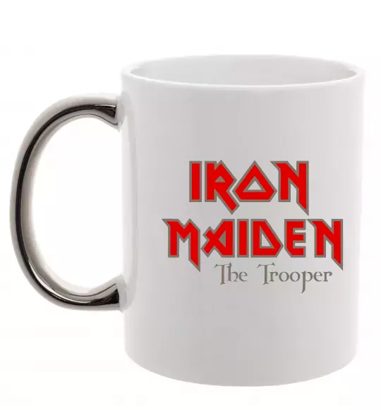 Чашка с цветной ручкой Iron Maiden The trooper Серебро фото