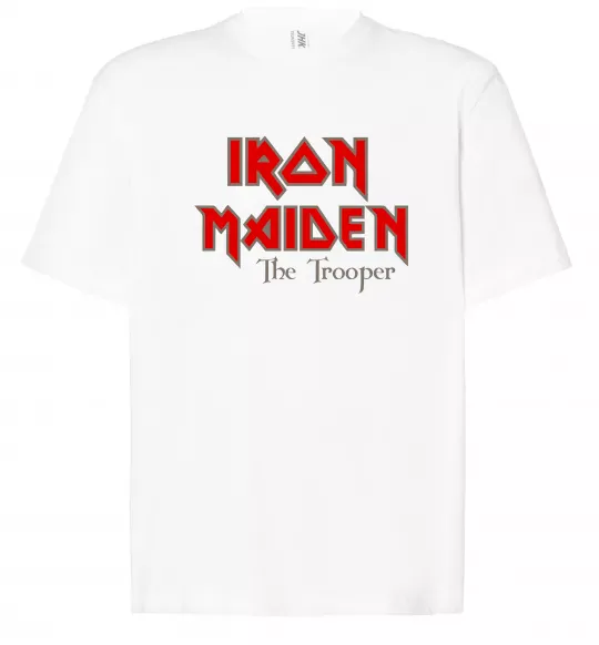 Футболка Оверсайз Iron Maiden The trooper Белый фото
