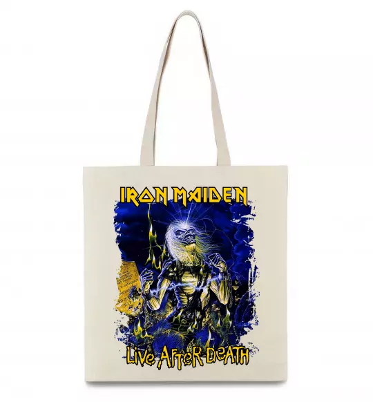 Эко-сумка Live after death Iron Maiden Бежевый фото