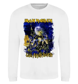 Свитшот Live after death Iron Maiden Белый фото