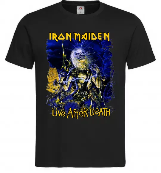 Мужская футболка Live after death Iron Maiden Черный фото