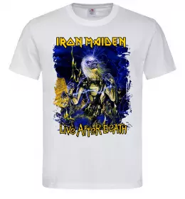 Мужская футболка Live after death Iron Maiden Белый фото