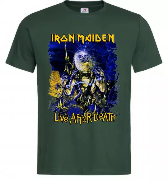 Мужская футболка Live after death Iron Maiden Темно-зеленый фото