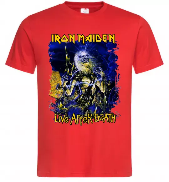 Мужская футболка Live after death Iron Maiden Красный фото
