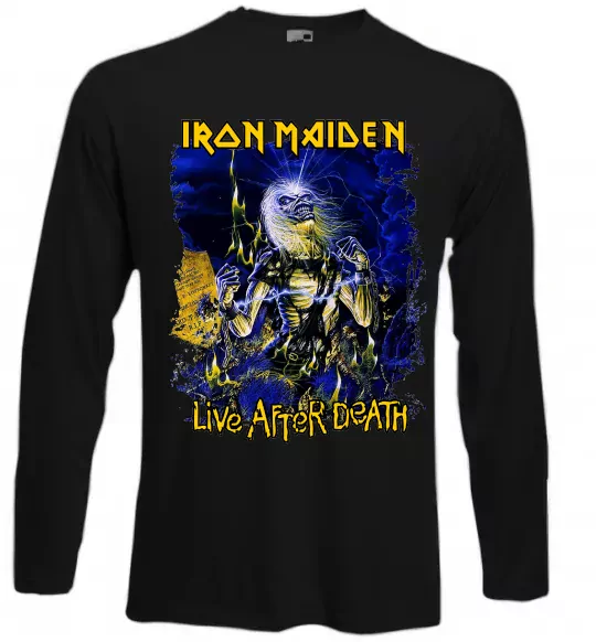 Лонгслив Live after death Iron Maiden Черный фото