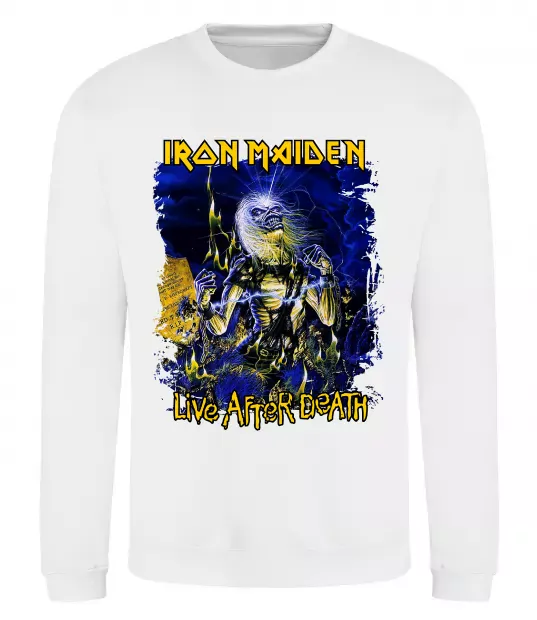 Свитшот Live after death Iron Maiden Белый фото