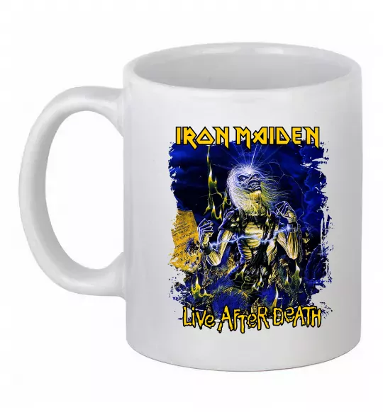 Чашка керамическая Live after death Iron Maiden Белый фото