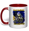 Чашка с цветной ручкой Live after death Iron Maiden Красный фото