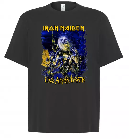 Футболка Оверсайз Live after death Iron Maiden Черный фото