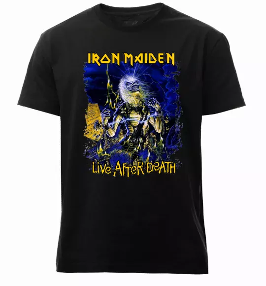 Чоловіча преміум футболка Live after death Iron Maiden Чорний фото