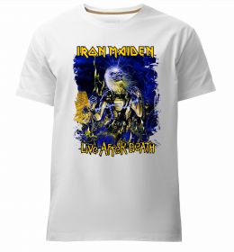 Мужская премиум футболка Live after death Iron Maiden