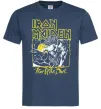 Мужская футболка Fear of the dark Iron Maiden Темно-синий фото