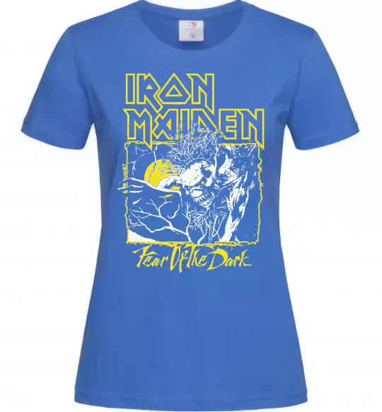 Жіноча футболка Fear of the dark Iron Maiden Яскраво-синій фото