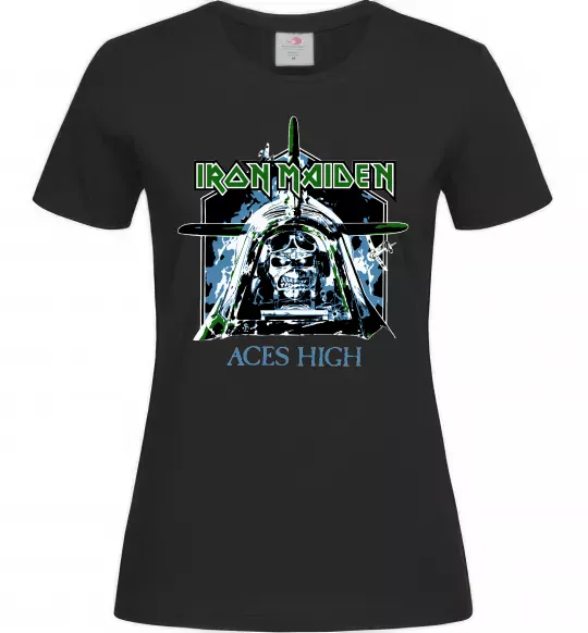 Женская футболка Iron Maiden Aces High Черный фото
