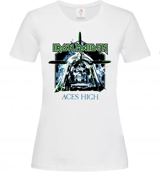 Женская футболка Iron Maiden Aces High Белый фото