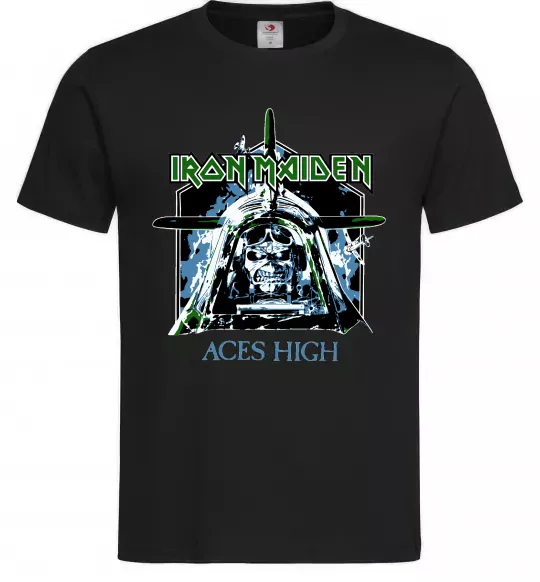 Мужская футболка Iron Maiden Aces High Черный фото