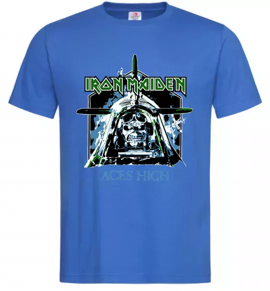 Мужская футболка Iron Maiden Aces High Ярко-синий фото