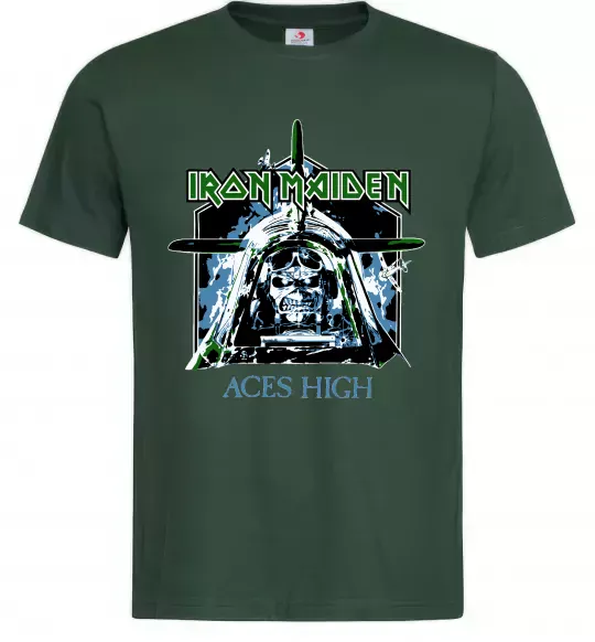 Мужская футболка Iron Maiden Aces High Темно-зеленый фото