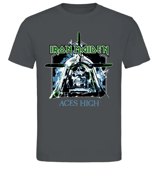 Мужская футболка Iron Maiden Aces High Графит фото