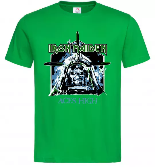 Мужская футболка Iron Maiden Aces High Зеленый фото