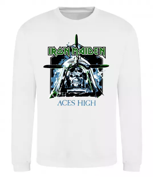 Свитшот Iron Maiden Aces High Белый фото