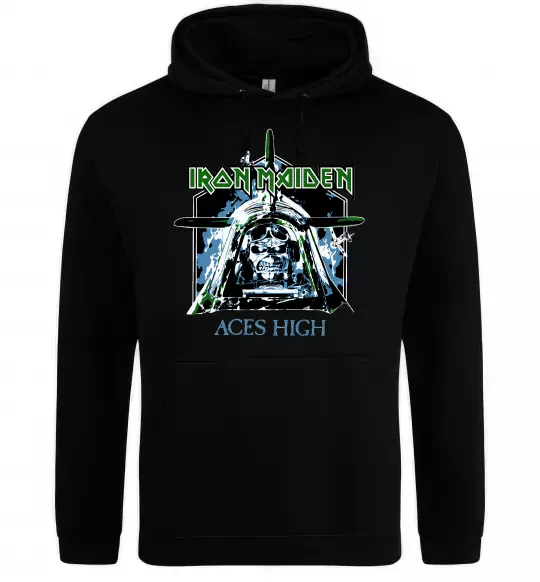 Женская толстовка (худи) Iron Maiden Aces High Черный фото