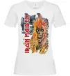 Жіноча футболка Iron Maiden вертикальний напис Білий фото
