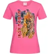 Жіноча футболка Iron Maiden вертикальний напис Яскраво-рожевий фото