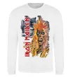 Світшот Iron Maiden вертикальний напис Білий фото