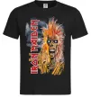 Мужская футболка Iron Maiden вертикальний напис Черный фото