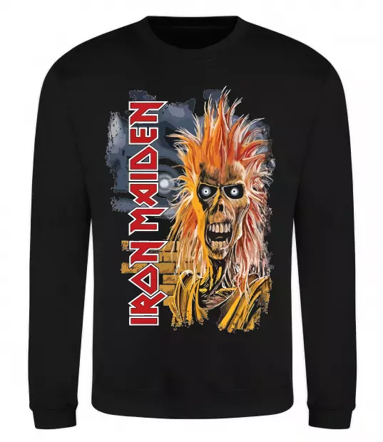 Свитшот Iron Maiden вертикальний напис Черный фото